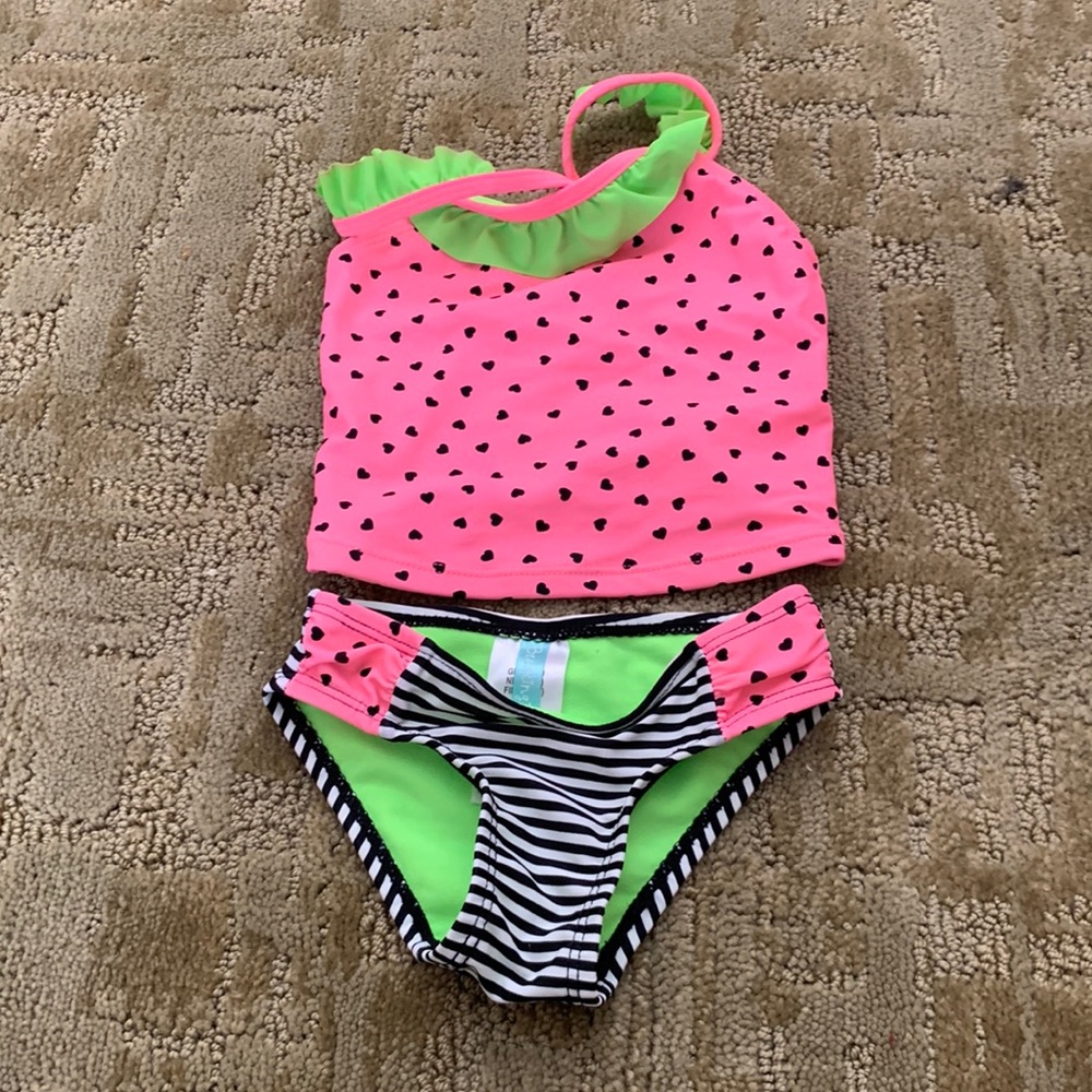 Watermelon heart swimsuit Size 2T